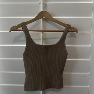 Sculpt Knit Squareneck Tank
